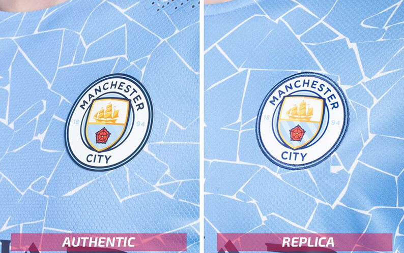 Replica vs Authentic Voetbalshirt Manchester City
